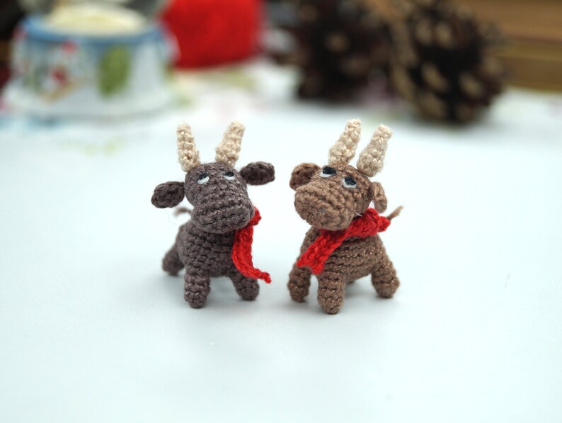Amigurumi pattern bull crochet cow in US terms symbol of 2021