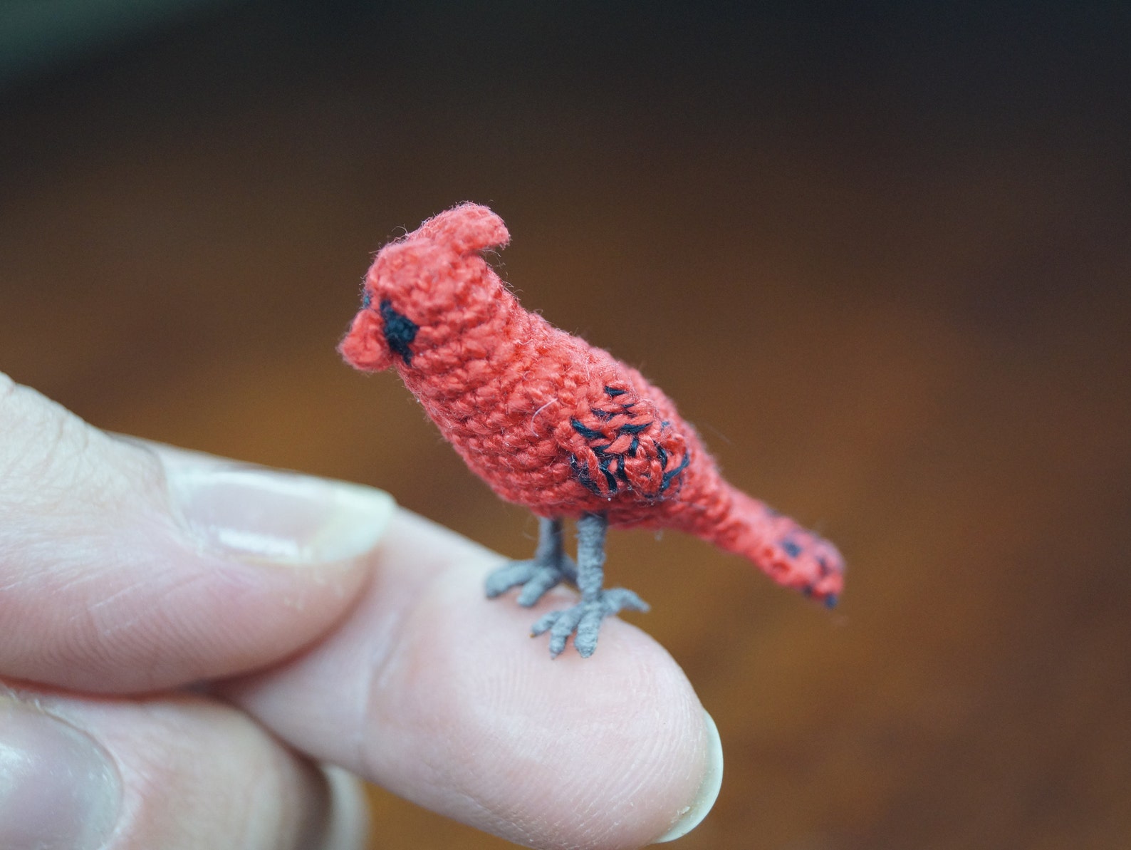 Amigurumi pattern red cardinal crochet ornament pdf pattern | Etsy