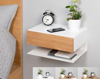 Floating nightstand, floating bedside table