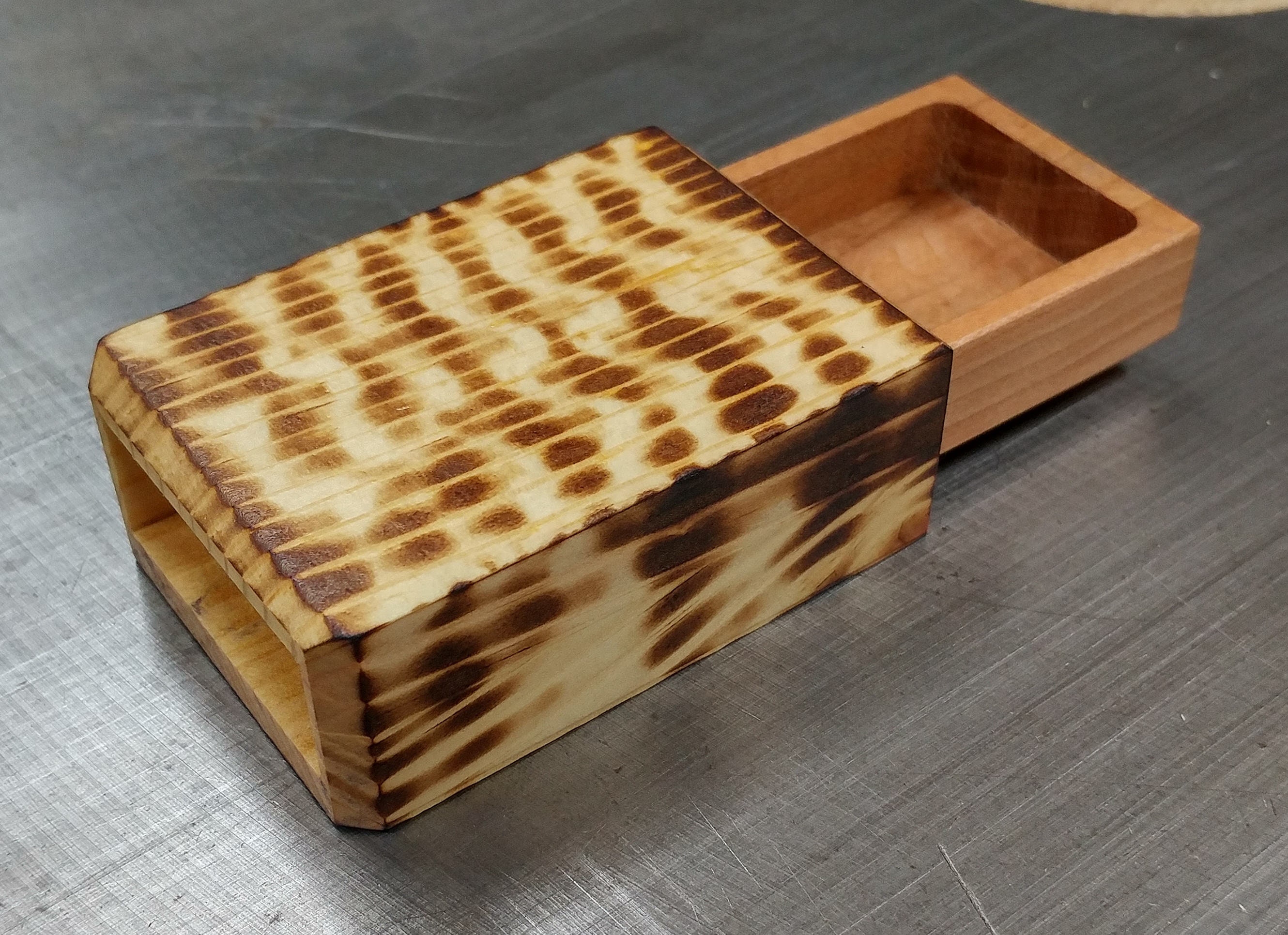 ON SALE Mini Wood Box Handmade Hand Burned Etsy