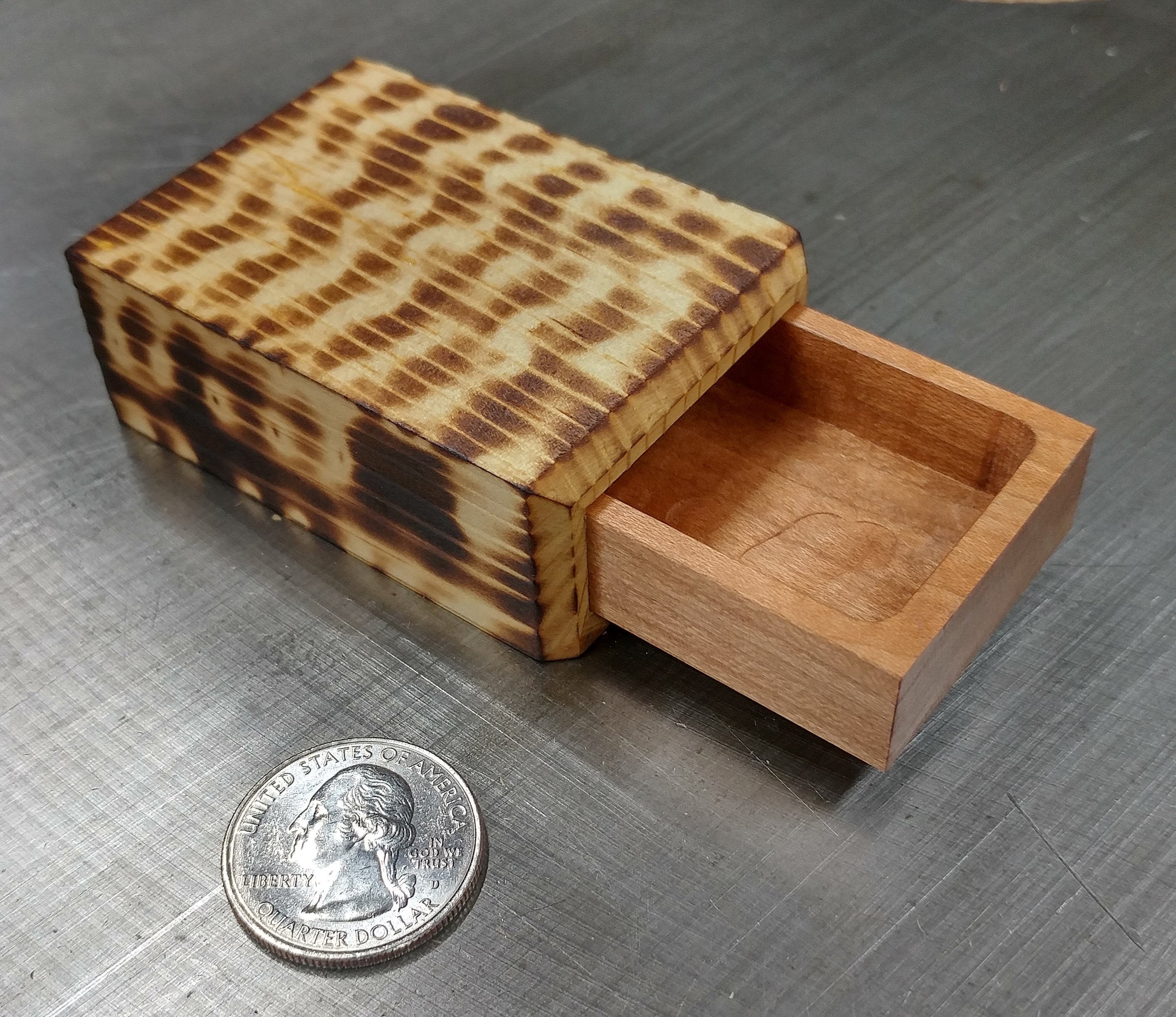 ON SALE Mini Wood Box Handmade Hand Burned Etsy