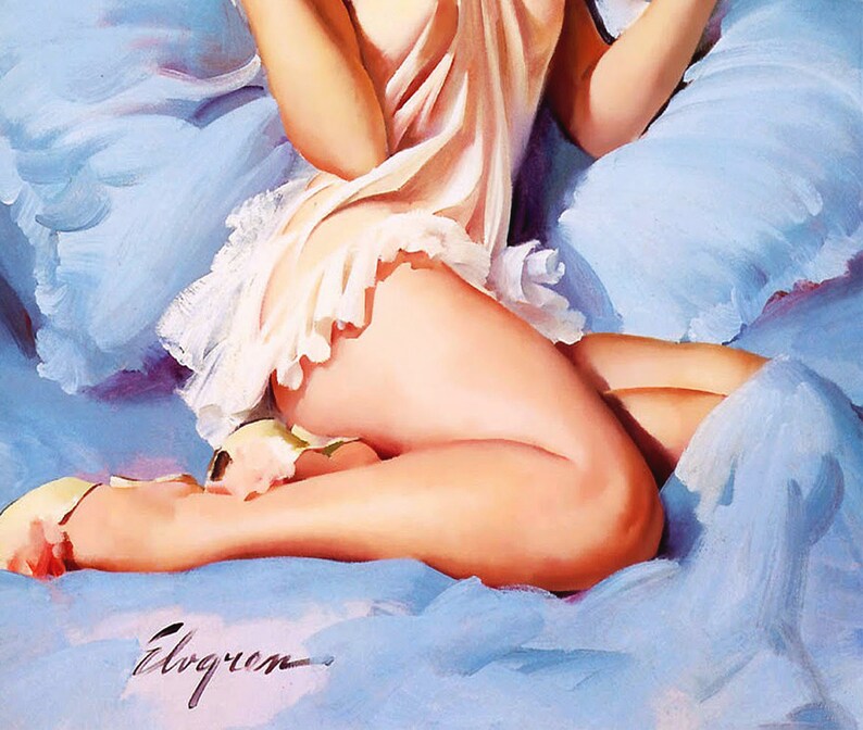 World War II Art Pinup Girl Vintage Art Print Pinup Girls Mid-Century Art Bombshell Art Print Vintage Wall Art