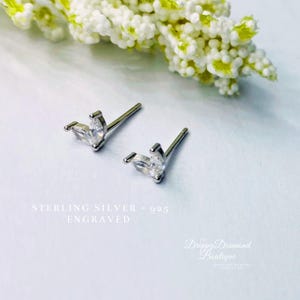 925 Sterling Silver Dainty Dolphin Tail Stud Earrings - Silver Crystals, Simple Cute Small Gift for Her