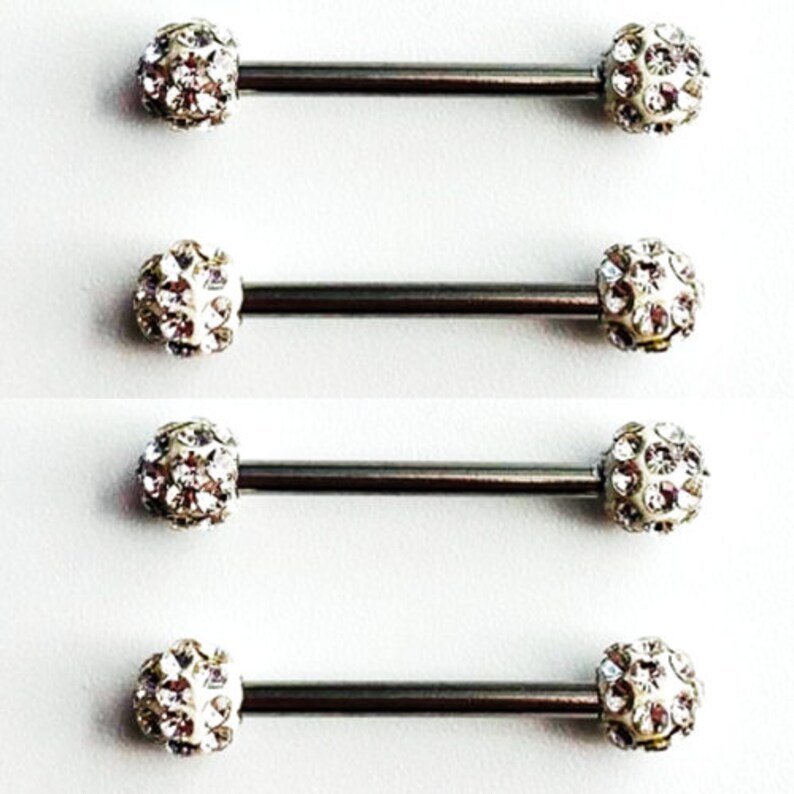 Nipple Bar Tongue Bar Nipple Piercing Tongue Piercing White Etsy