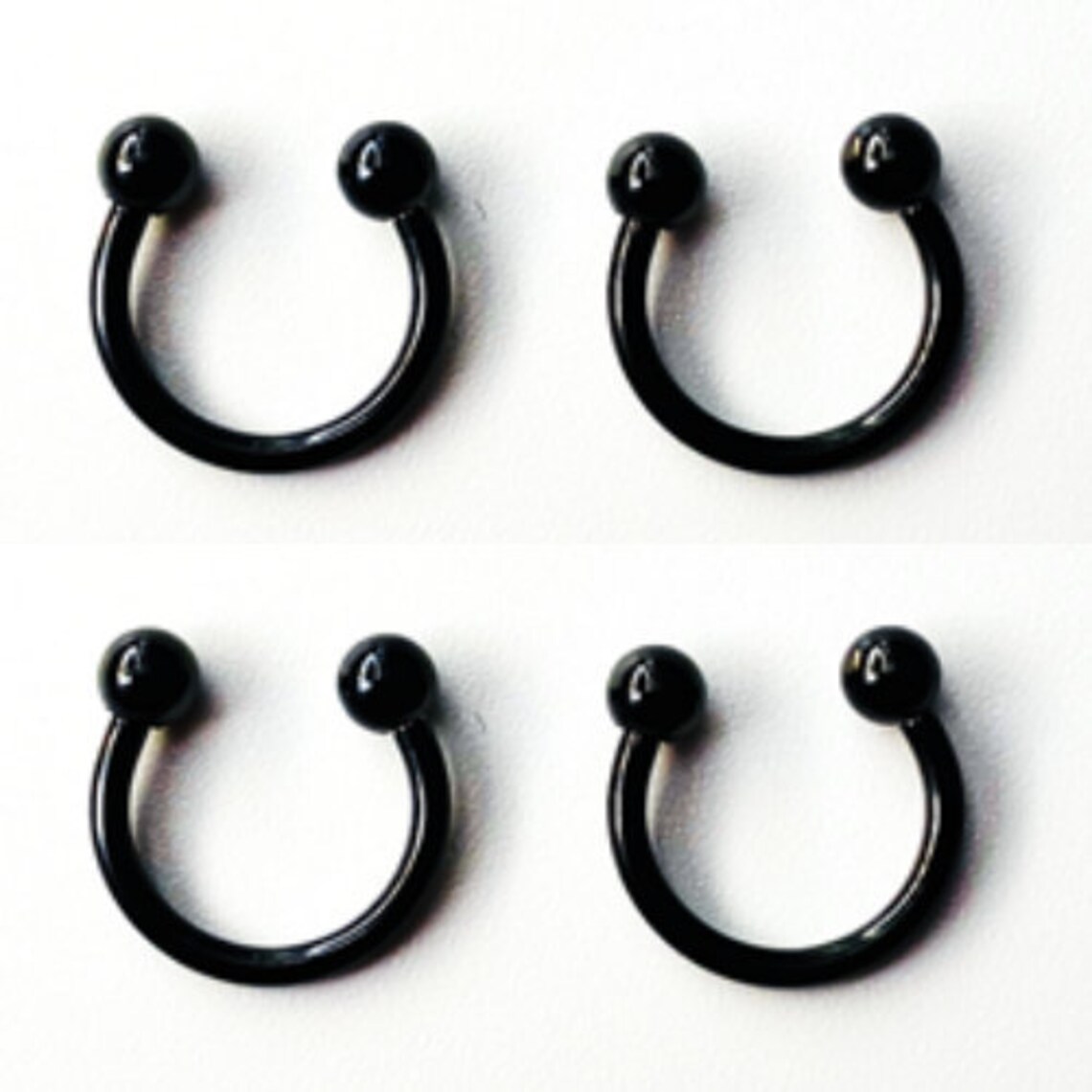 Black Septum Ring Nose Ring Septum jewelry Septum piercing Etsy