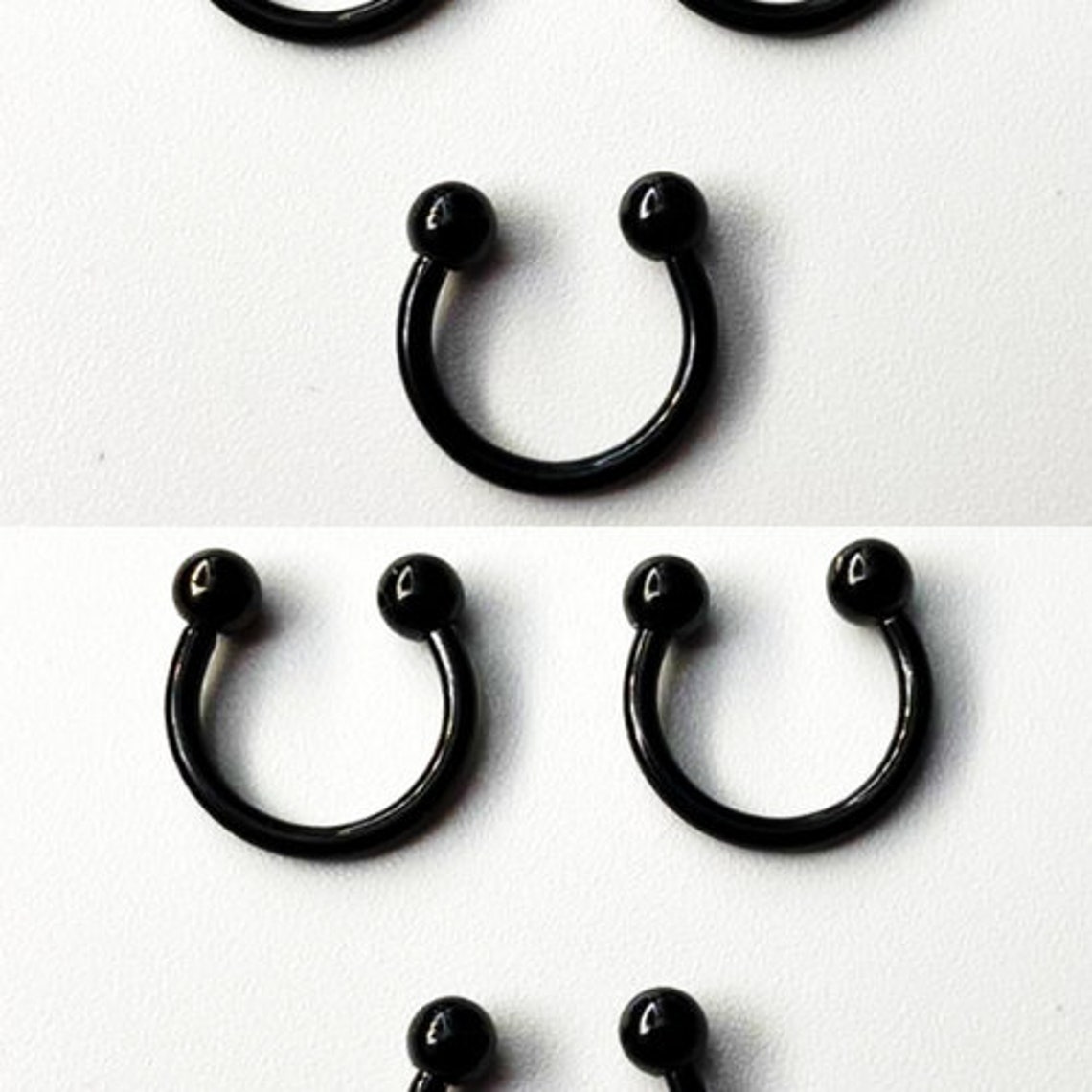 Black Septum Ring Nose Ring Septum Jewelry Septum Piercing | Etsy UK