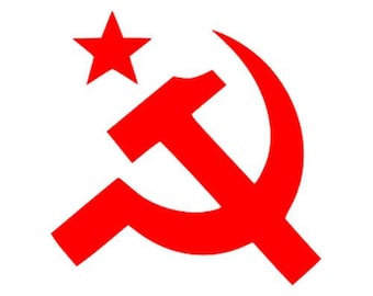 Choose Size /& Color Hammer and Sickle Vinyl Sticker Decal Communist People