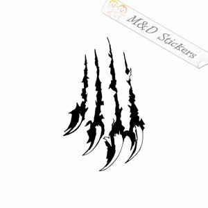 2x Claw Scratches Vinyl Decal Sticker Different colors & size for Cars/Bikes/Windows