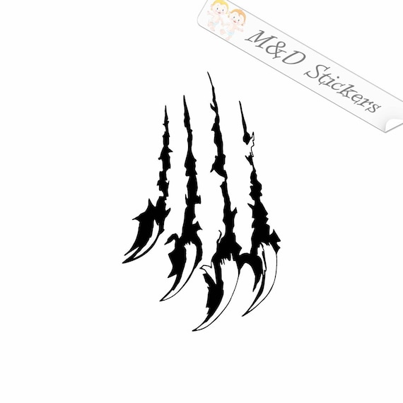 2x Claw Scratches Vinyl Decal Sticker Different colors size for Cars Bikes Windows