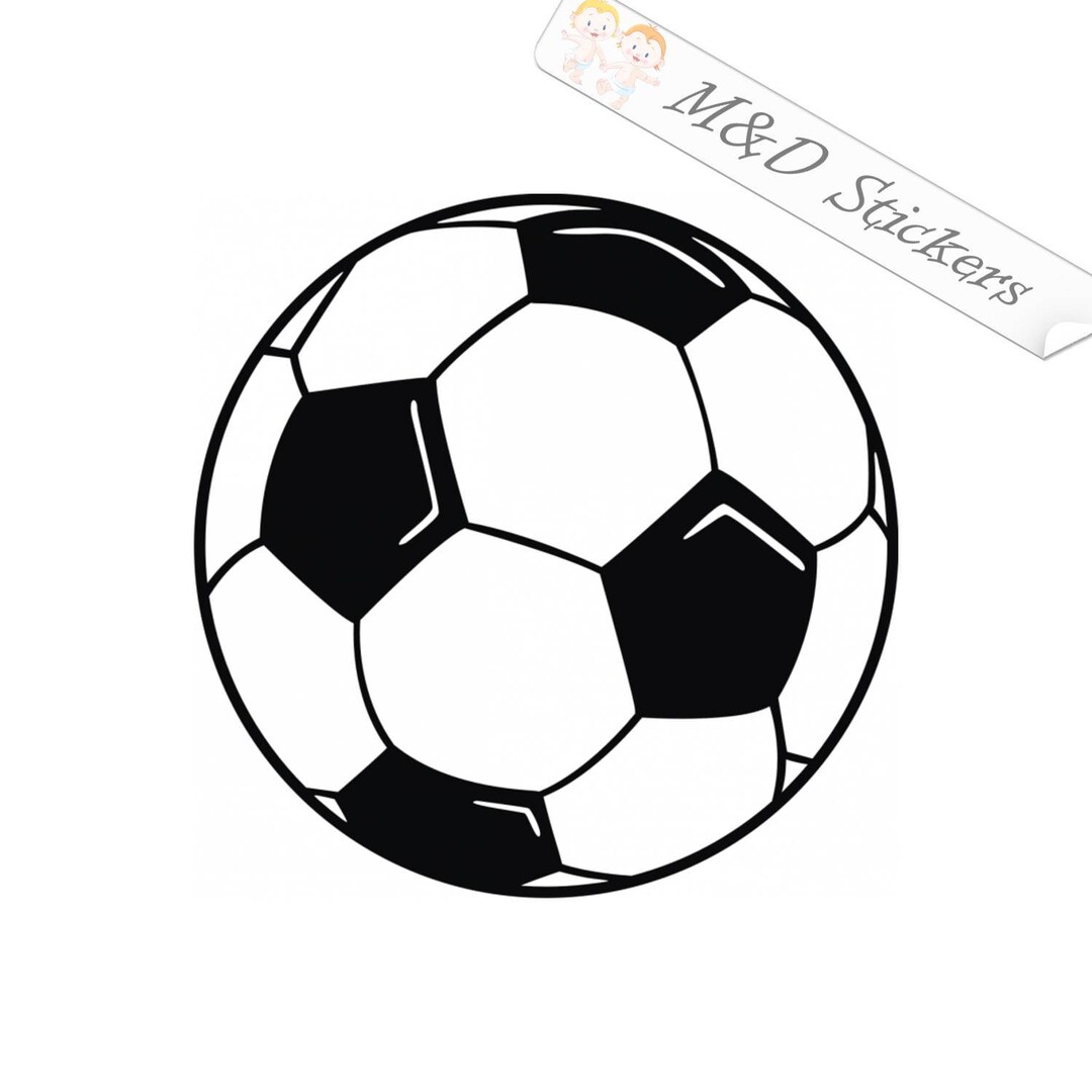 2x Soccer Ball Vinyl Decal Sticker Different Colors & Size for Cars
