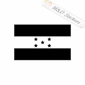 2x Honduras Stars Flag Vinyl Decal Sticker Different colors & size for Cars/Bikes/Windows