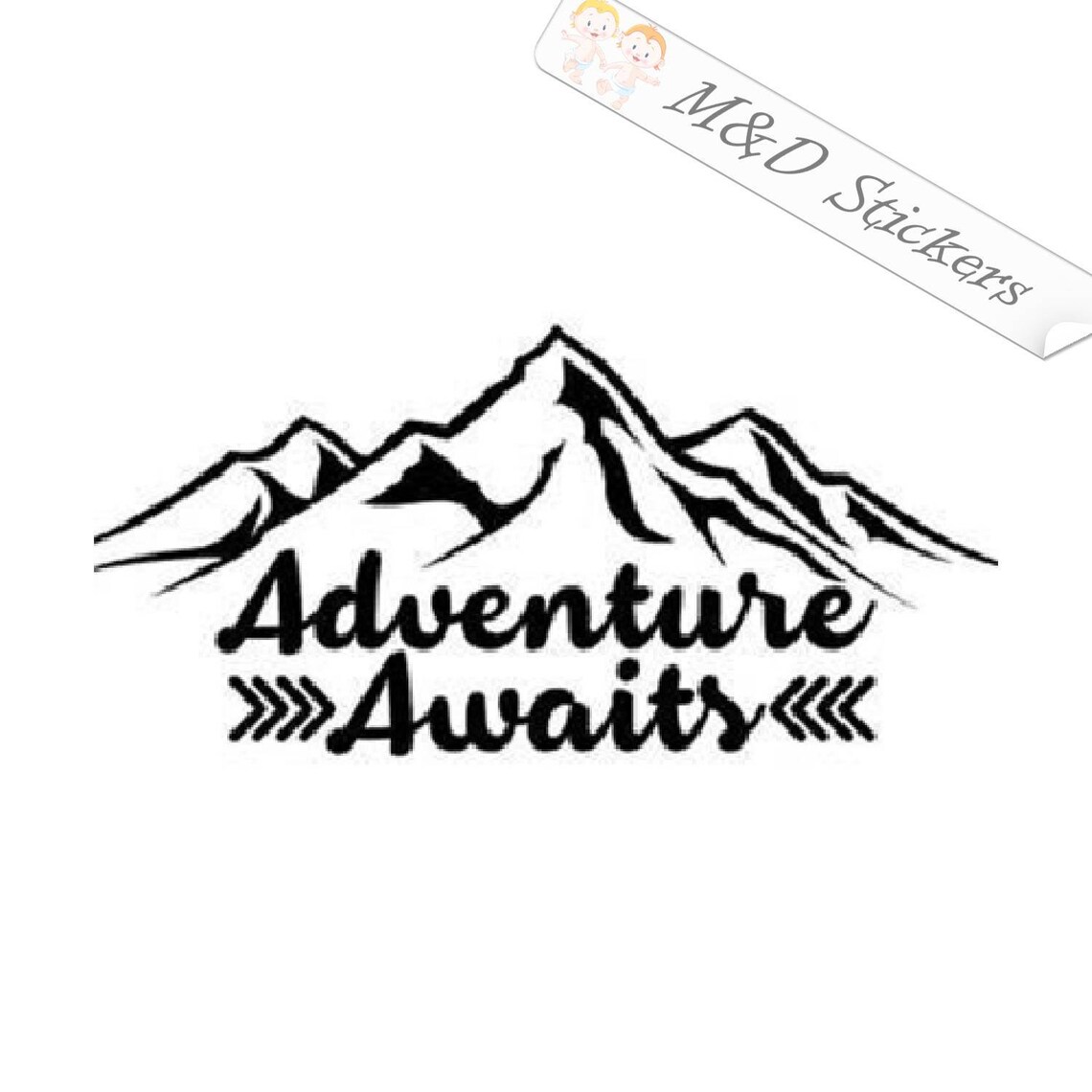 2x Adventure Awaits Vinyl Decal Sticker Different Colors & Size for ...