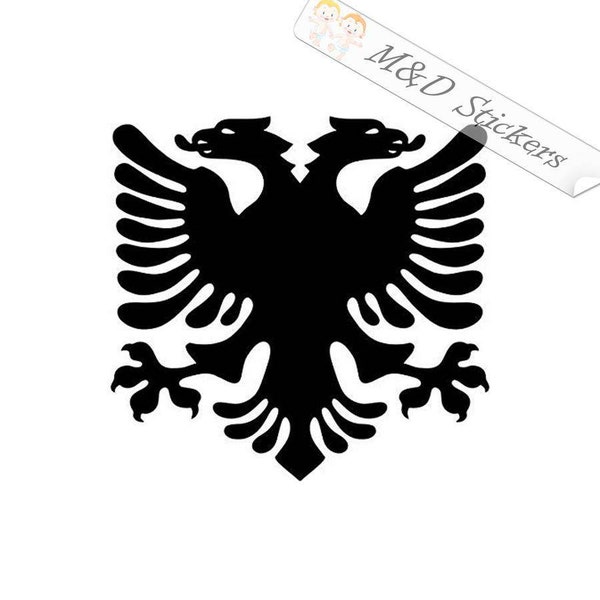 2x Albanian Flag eagle Vinyl Decal Sticker Different colors & size for Cars/Bikes/Windows