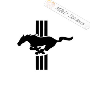 2x Mustang Running Horse Vinyl Decal Sticker Different colors & size for Cars/Bikes/Windows