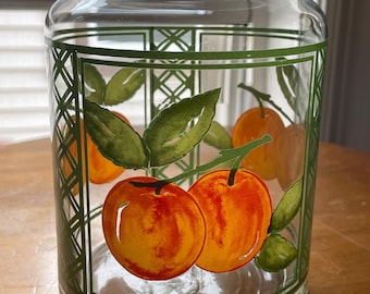 LIBBEY or Anchor Hocking Peach jar w/o lid