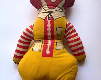 1978 Ronald Mcdonald Whistle Doll 21 Inches Tall IOB in Original