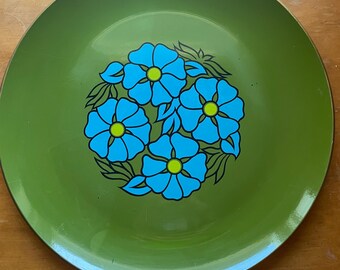 Groovy vintage 1960s flower power platter /serving tray