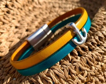 Ocean Themed Handmade Unisex Leather bracelets