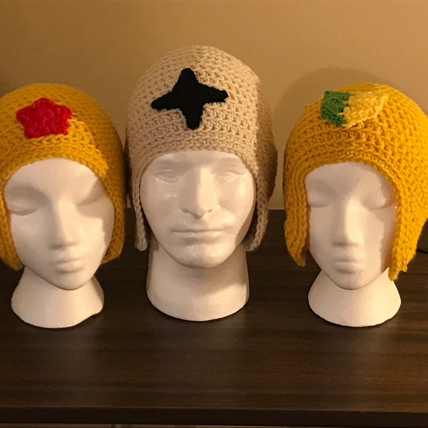 Crochet Sgt Frog Hats - Keroro, Dororo, Tamama, Giroro, and Kururu