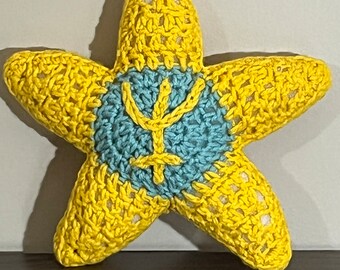 Crochet Prototype Neptune Star pillow
