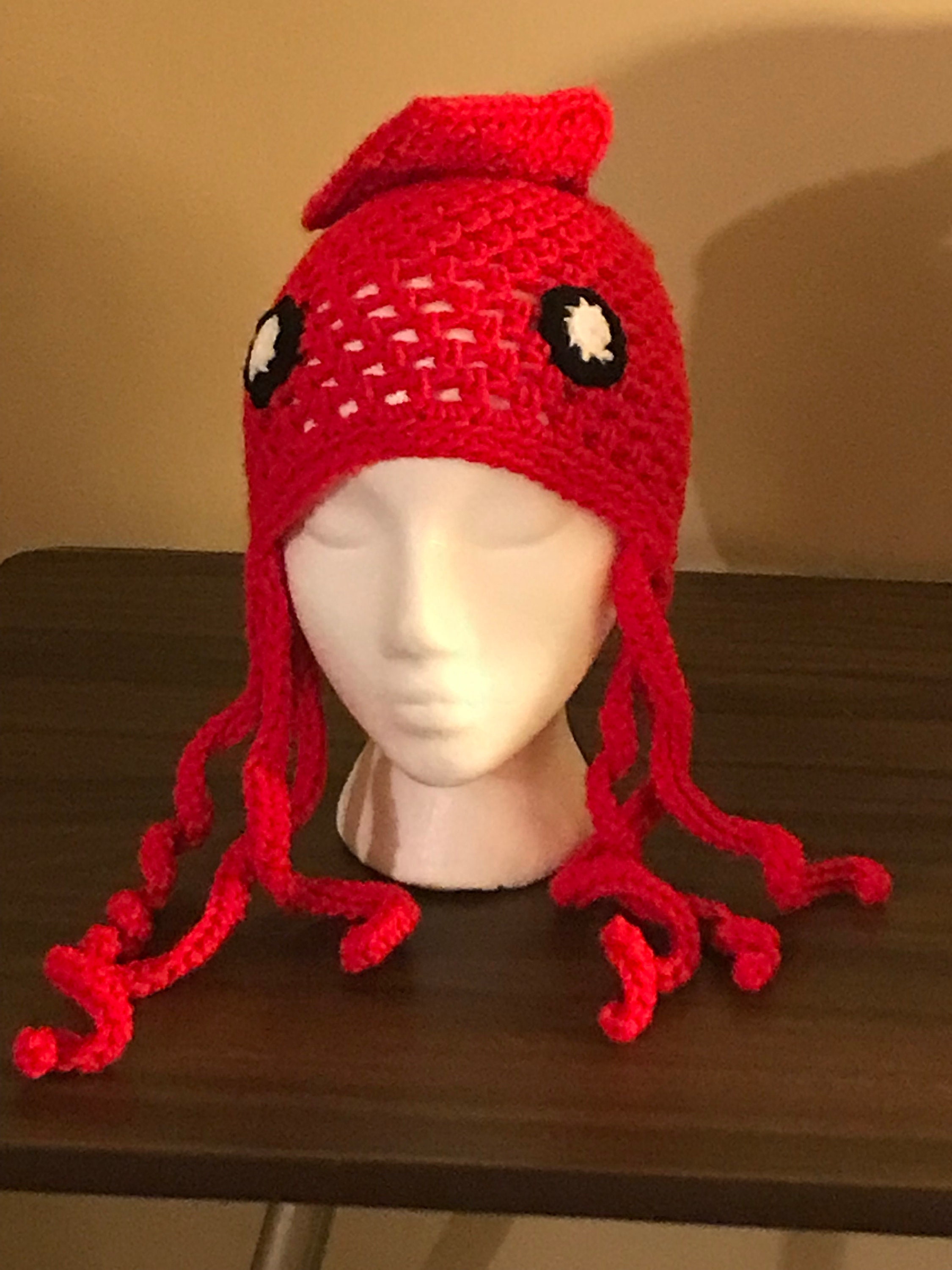 Crochet Squid Hat