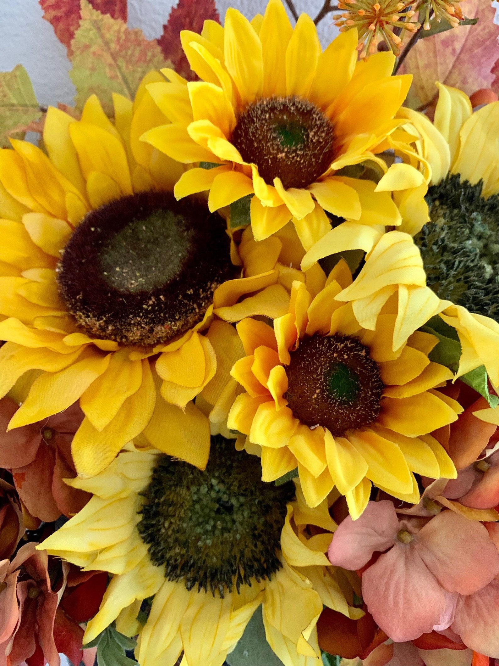 Fall Hydrangea & Sunflower Metal Door Basketfall Door Etsy