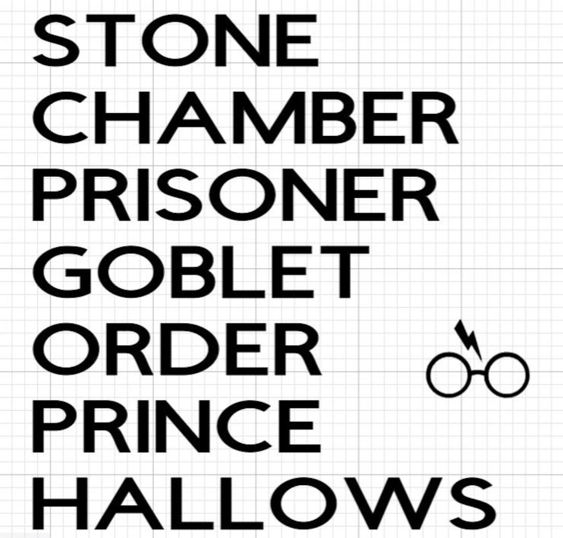 Harry Potter Books SVG | Etsy