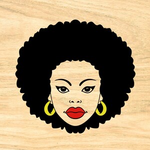 Black Woman SVG, Afro Woman SVG, Strong woman svg, Cut file, Afro svg, T shirt design, Silhouette, Cricut Design, DXF