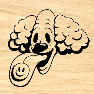 Clown svg, svg divertido, humor digital, archivos de corte, lSD arte, emoji svg, Cricut, silueta, DXF, PNG