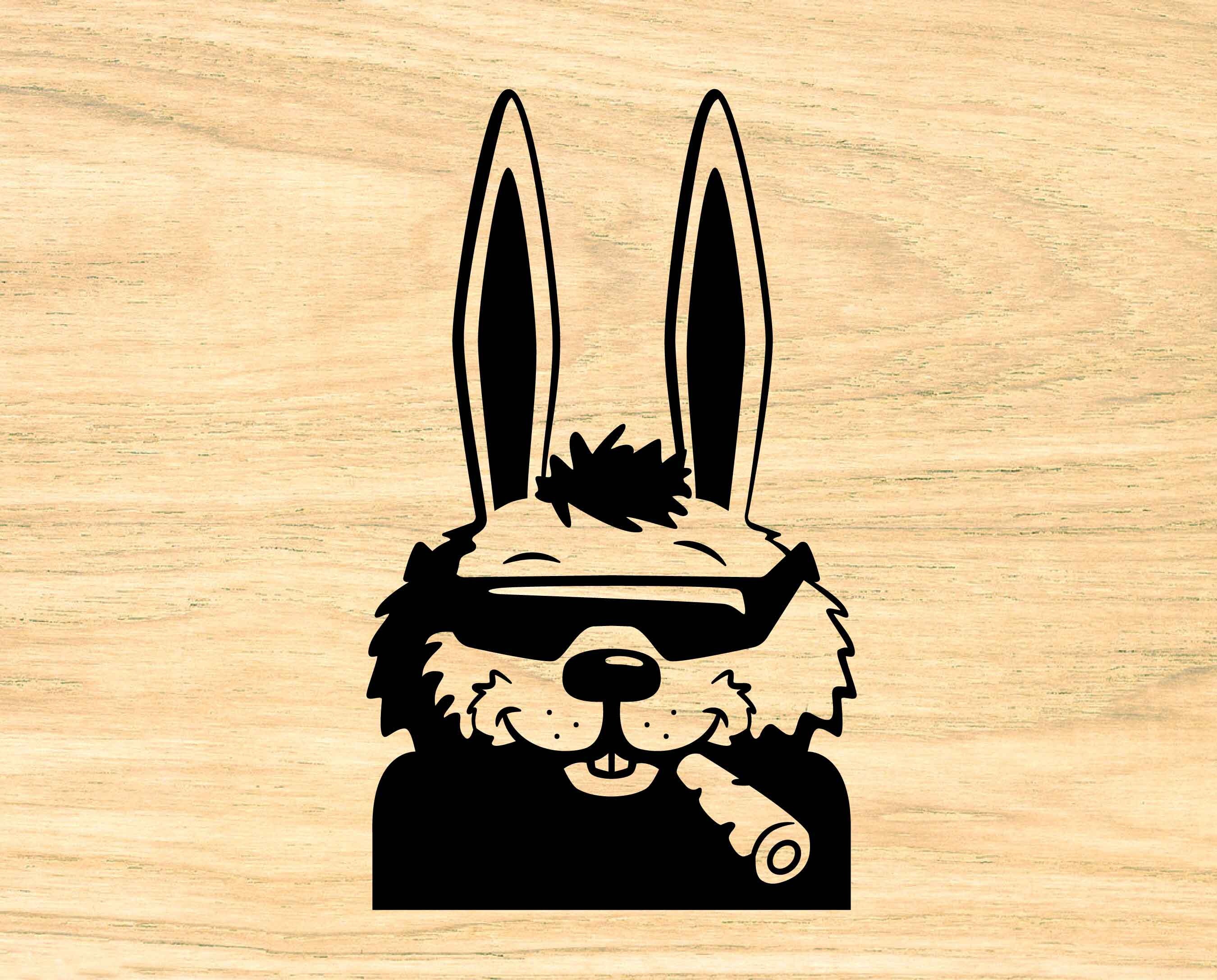 Rabbit SVG, Animal Clipart, Cutting Files, Funny Svg, Silhuette Files ...
