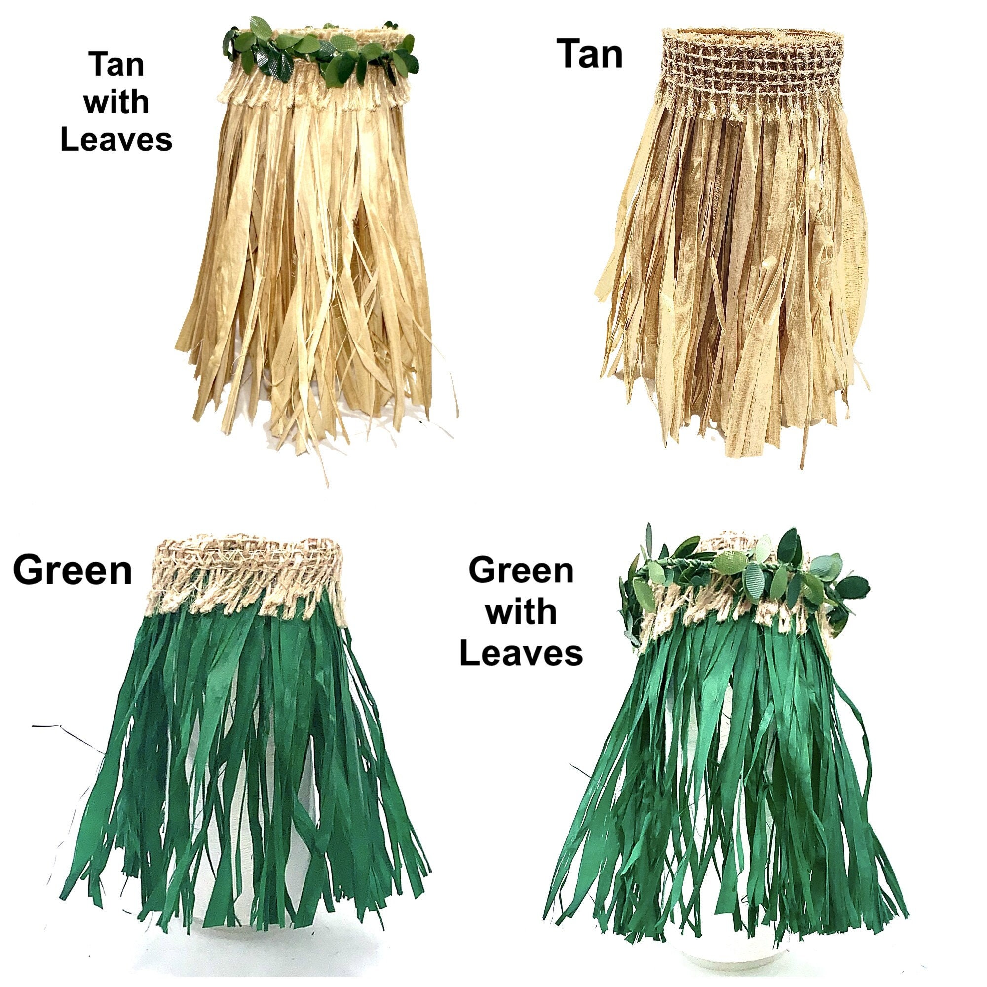 1940's Sassy Hula Girl Grass Skirt Leis TH Hawaii