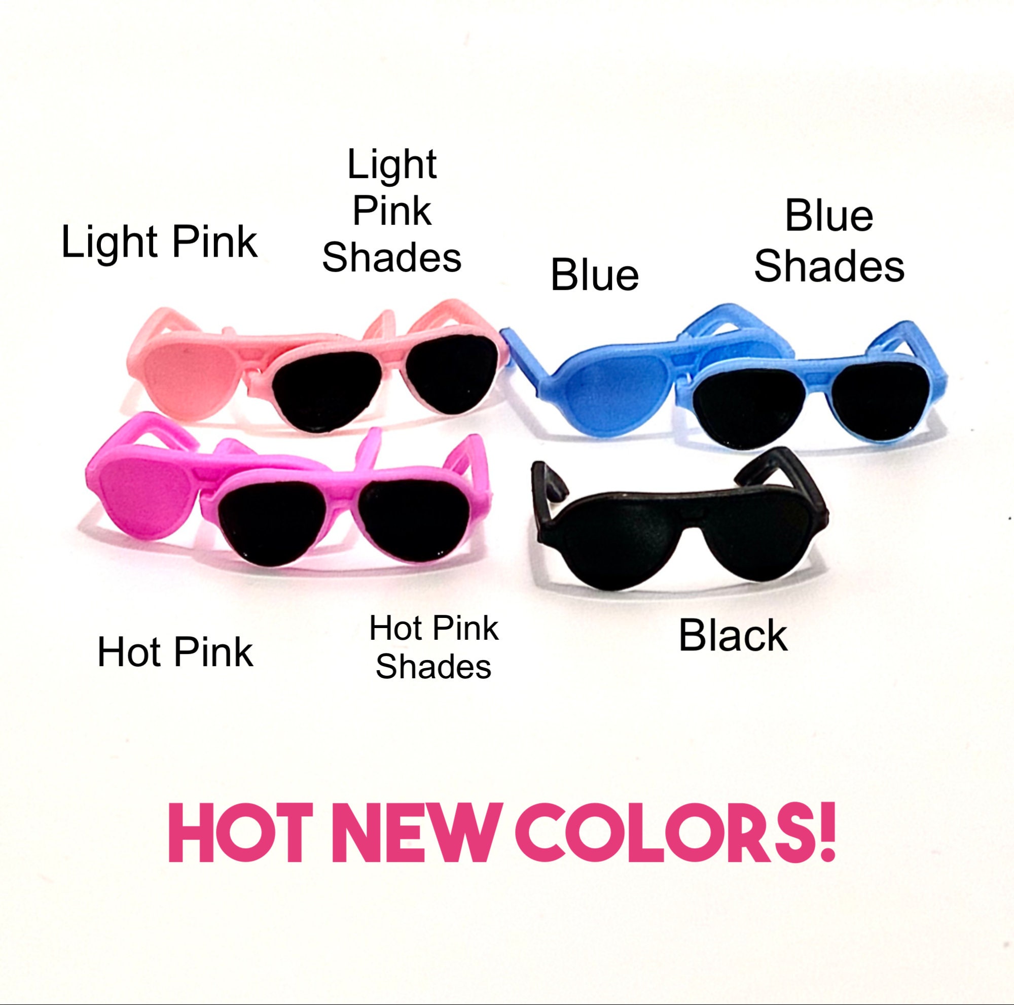 Barbie Oversized Square Sunglasses Thick Frame Big Shades in color KEN BLUE Barbie Ken Size Doll Aviator Sunglasses Silver Frames Blue  main image 4
