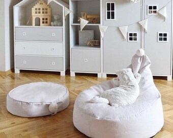 Bean bag for kids | Small pouf for kids | Floor pouf | Big pouf for rest | Floor coushion | Bean bag chair / Boho lounger