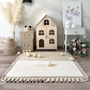 Large Velvet Foldable Play Mat, Padded Play Mat, Play Mat for children, Kids activity matt, Floor Game Mat, Play Mat, Baby carpet