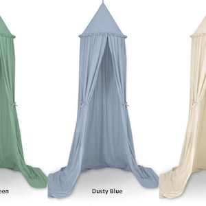 Cotton Canopy crib Canopy play, nursery canopy, canopy with mat , cozy nursery canopy , baldachin canopy Green Sage, Canopy Blue, Beige