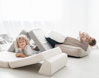 BOULCE Foam Chair-Lounge for Kids - Safe, Eco-Friendly, and Fun! | Transformable Foam Play Sofa for Kids | Montessori Play Couch