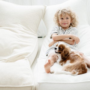 BOUCLE Bean Bag for Kids | Floor Cushion | Bean Bag Chair | Boho Lounger | Floor pouf | Big pouf for rest | Floor coushion