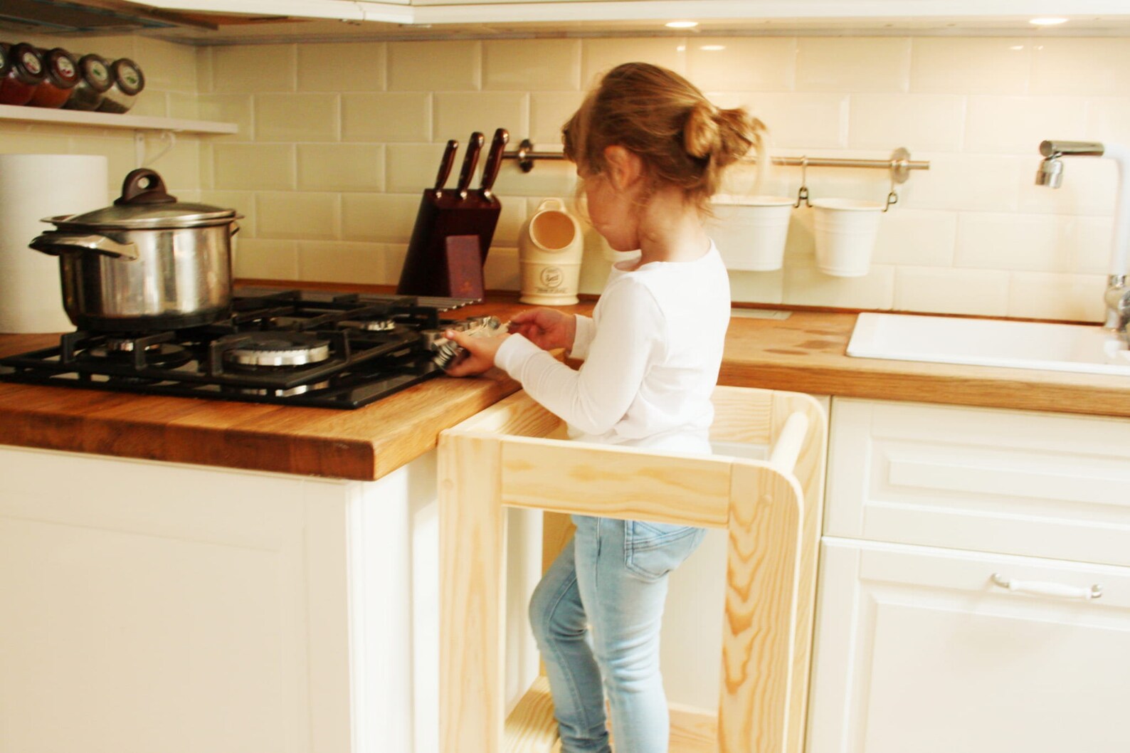 Adjustable Kitchen Helper Stool Child Kitchen Stool Etsy