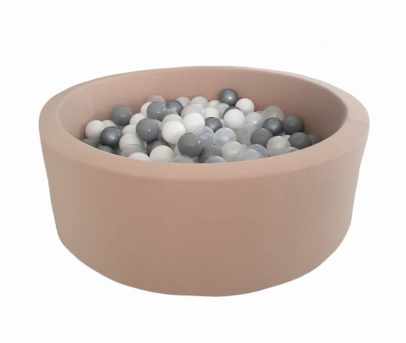 Beige BallPit Round 200 Balls included Baby Foam Round Ball Etsy