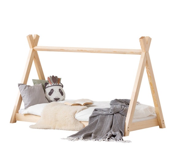 Aannemelijk George Bernard sociaal Tipi Kids Bed Scandinavian Wooden Teepee Bed Wood Toddler - Etsy