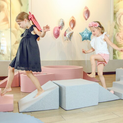 Climbing Foam Play Set With Ball Pit 100 Balls Own Color Mix Etsy