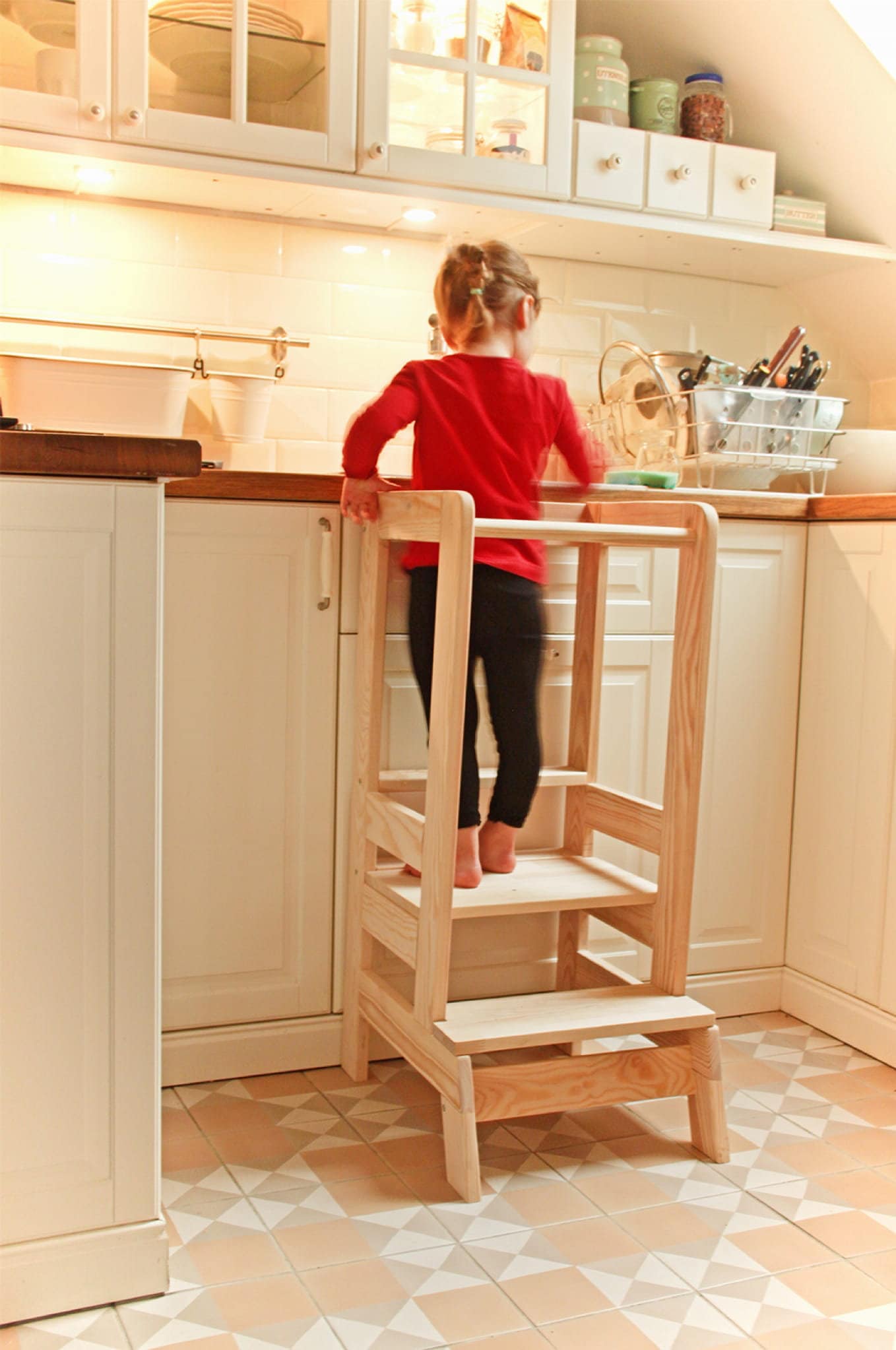 Adjustable Kitchen Helper Stool Child Kitchen Stool Etsy