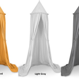 Cotton Canopy crib Canopy play, nursery canopy, canopy with mat , cozy nursery canopy , baldachin canopy Gray, Canopy Mustard