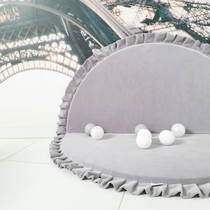 Large Velvet Foldable Play Mat, Padded Play Mat, Play Mat for children, Kids activity matt, Floor Game Mat, Play Mat, Baby carpet