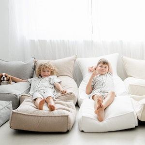 BOUCLE Bean Bag for Kids | Floor Cushion | Bean Bag Chair | Boho Lounger | Floor pouf | Big pouf for rest | Floor coushion