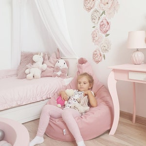 Sitzsack für Kinder Kleiner Hocker für Kinder Bodenhocker Großer Hocker zum Ausruhen Bodenkissen Sitzsack / Boho-Liege Bild 10