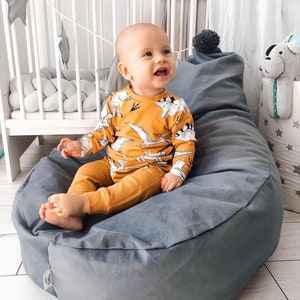 Sitzsack für Kinder Kleiner Hocker für Kinder Bodenhocker Großer Hocker zum Ausruhen Bodenkissen Sitzsack / Boho-Liege Bild 9