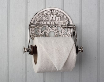 Victorian Style Toilet Roll Holder GWR Chrome Great Western Railway Bathroom Decor Traditional Toilet Paper holder