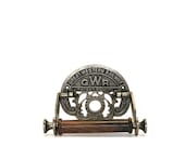 Toilet Roll Holder GWR Cast Iron Rustic Bathroom accessories Great Western Railway Traditional Toilet Paper holder
