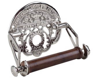 Victorian Style Brass Toilet Roll Holder The Crown Toilet Fixtures Chrome Finish Traditional Toilet Paper Holder